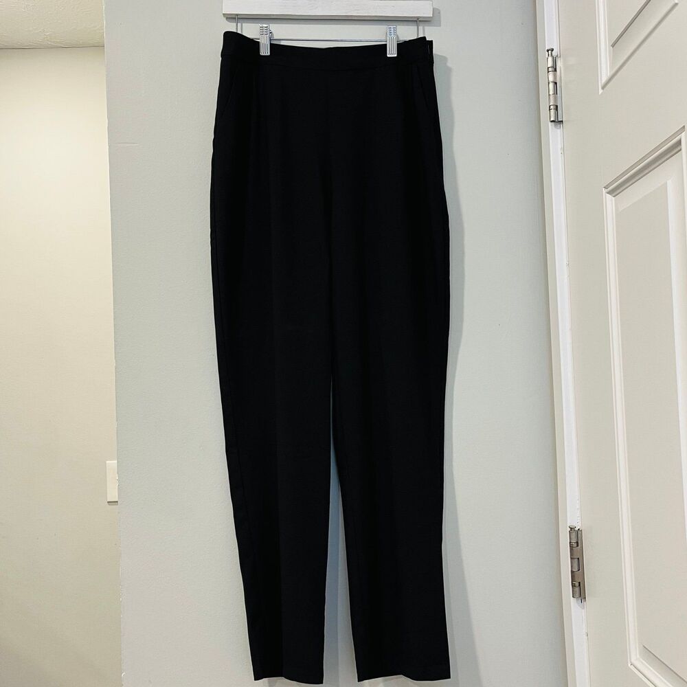 Lulus Formal Slacks Straight Leg Black Professional Work Wear size Large